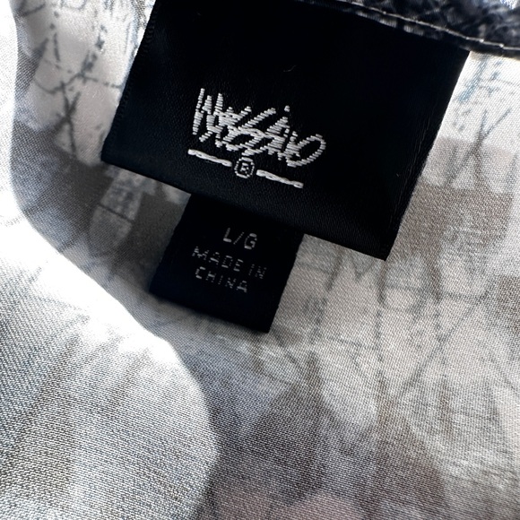 Black and White Print Shirt Dress - Picture 8 of 8